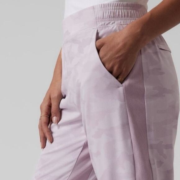 Athleta Light Purple Camo Brooklyn Warm Lined Joggers - Picture 5 of 11
